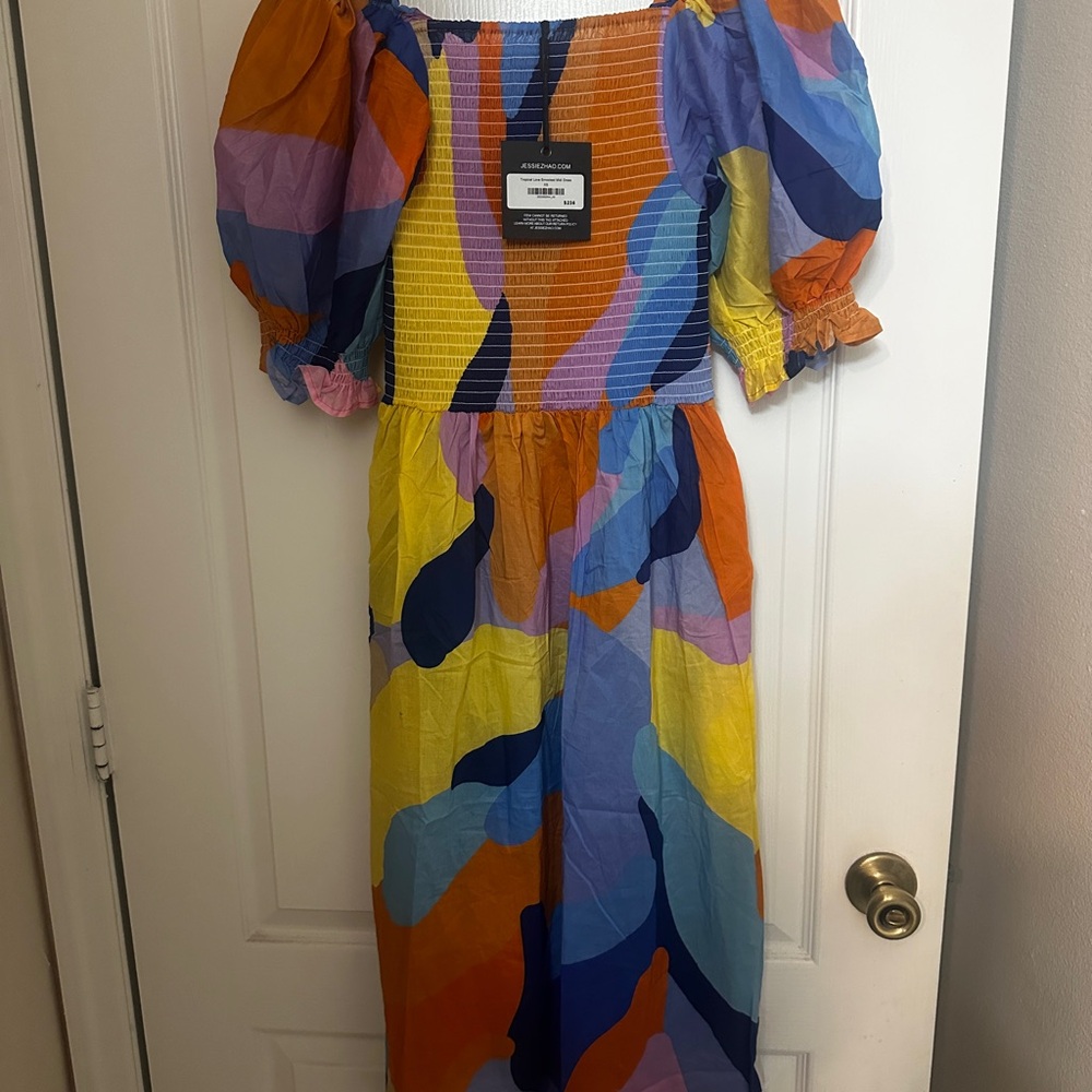 Colorful Jessie zhao Abstract Midi Dress